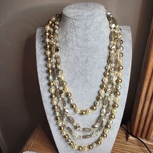 Bundle of 2 Acrylic Necklaces 1 Long and 1 Double Strand
